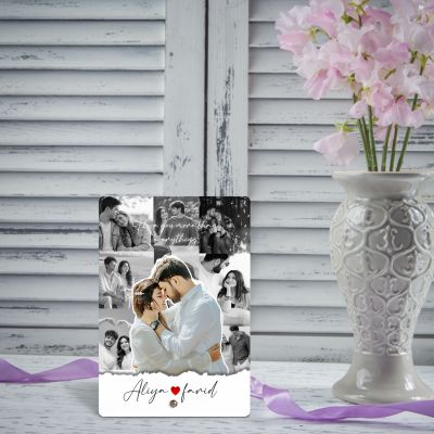 Personalized Couple Photo Frame Valentine's Day Gift, Customized Gift for Couples, Marriage Gift, Wedding Gift & Birthday Gifts for Girls, Anniversary Gift